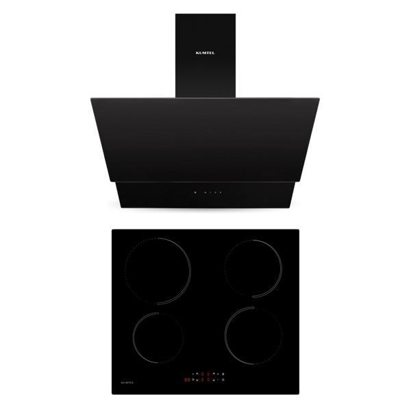 Kumtel 2'li Siyah İndüksiyonlu Ankastre Set (Davlumbaz-Ocak) - Image 1