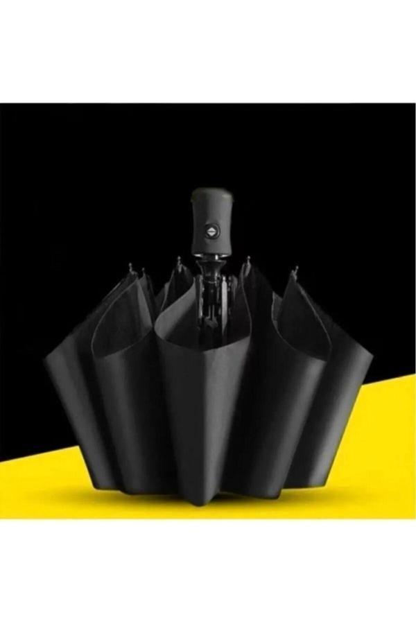 Kurtal Siyah 8 Telli Rüzgarda Kırılmayan Şemsiye - Image 1