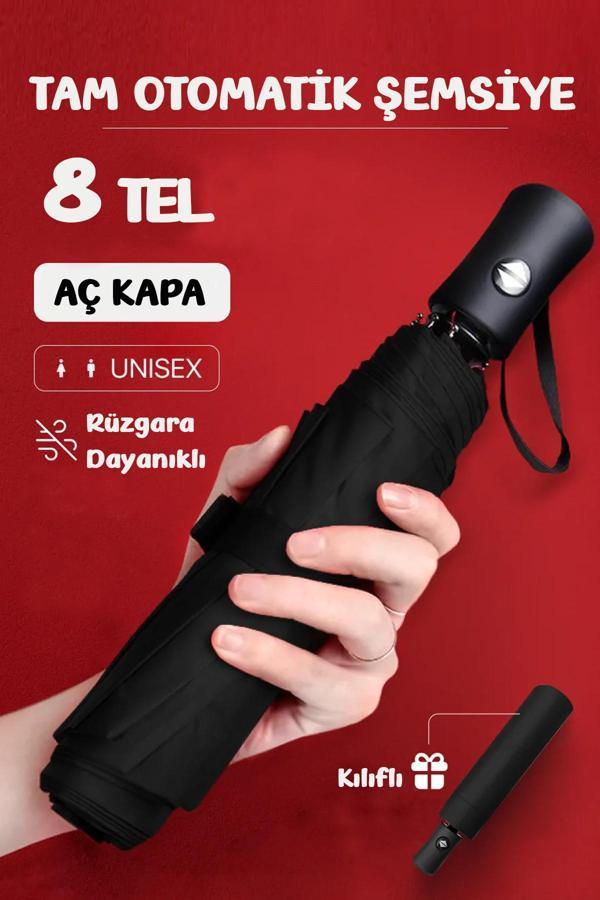 Kurtal 8 Tel Tam Otomatik Çanta Boy Şemsiye - Image 1