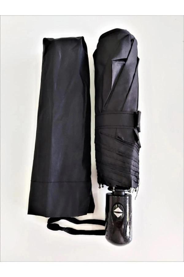 Kurtal Su Geçirmez 8 Telli Siyah Şemsiye - Image 1