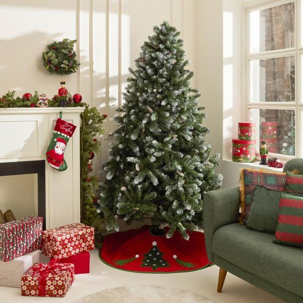 Karaca Home New Year Yılbaşı Karlı Kozalaklı Yılbaşı Çam Ağacı 210 cm 1367 Dal - Image 1