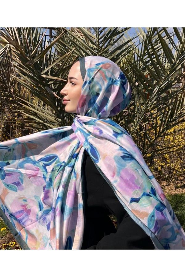 Derinaa Store Floral Brush Zümrüt Şal - Image 1