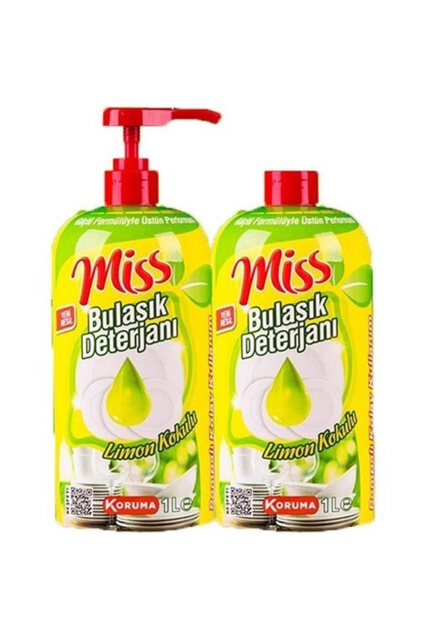 Miss Bulaşık Deterjanı Limon 1 Lt 1 Lt 2'Li - Image 1