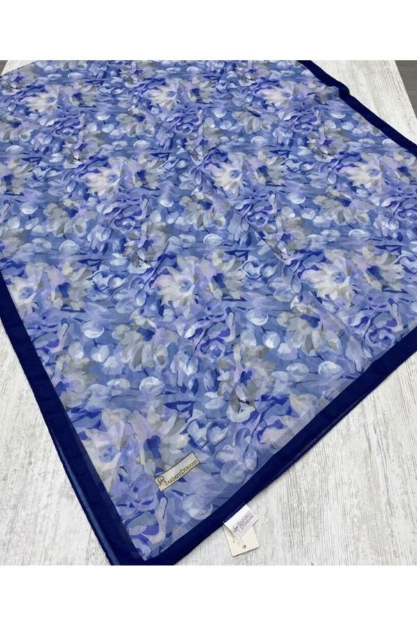 Derinaa Store Garden Desen Şal-Lacivert - Image 1