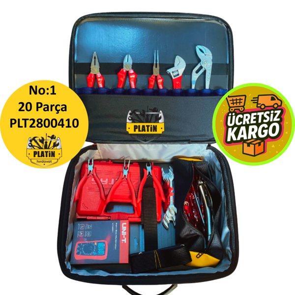 PHT Teknisyen Bez Takım Çantası ( Dolu 20 Parça ) Şifreli Omuz Askılı Küçük Boy No:1 PLT2800410 - Image 1