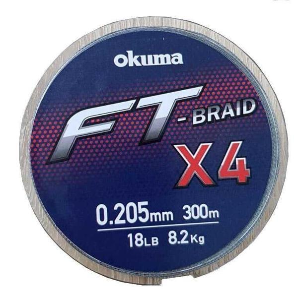Okuma Ft-*4 Braided Line 300 mt Grey Örgü İp 0,330 mm - Image 1