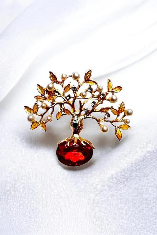 TAŞLI NAR AĞACI BROŞ - Image 1