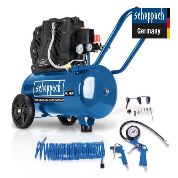 Scheppach HC25si Sessiz Kompresör 1100 W 8 Bar 24 Lt - 5906140901 - Image 1