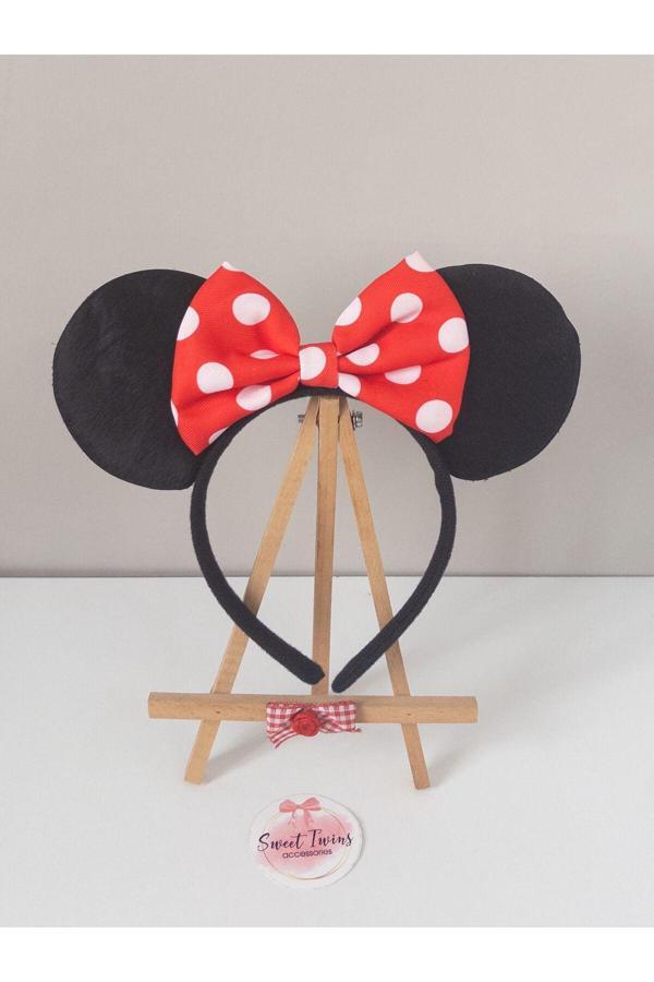 Sweet Twins Accessories Minnie Mouse Puantiyeli Çocuk Taç - Image 1