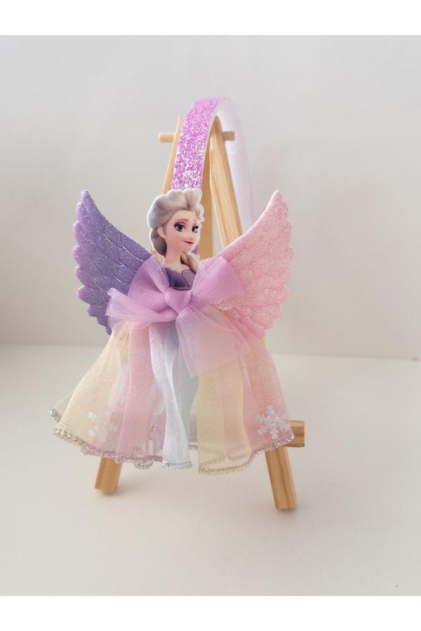 Sweet Twins Accessories Trend Pembe Mor Kostüm Elsa Kız Çocuk Taç - Image 1