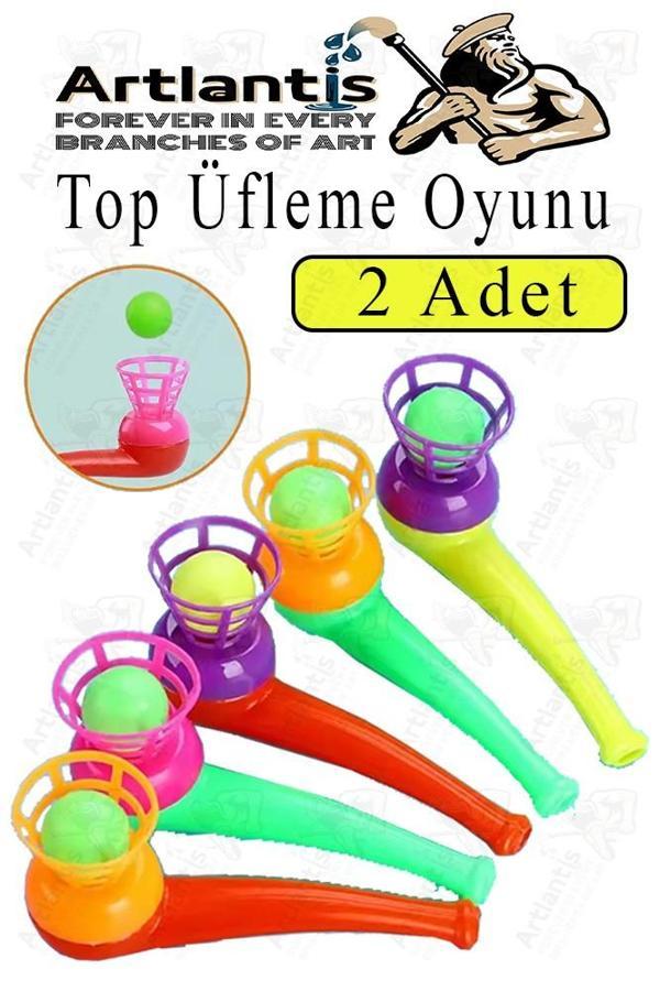 Top Üfleme Oyunu 2 Adet Saksafon Üfleme Nefes Oyuncağı Üfleme Düdüğü Oyuncak Karne Sınıf Çocuk Hediye - Image 1