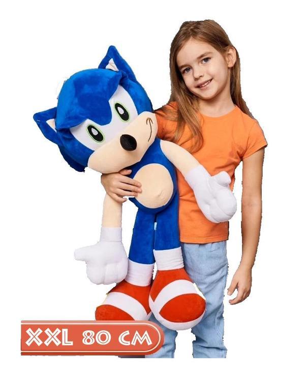 Xxl Kumaş Sonic Boom Hedgehog Kirpi Sonic Peluş Oyuncak Uyku & Oyun Arkadaşı Dev Boy 80 Cm. - Image 1