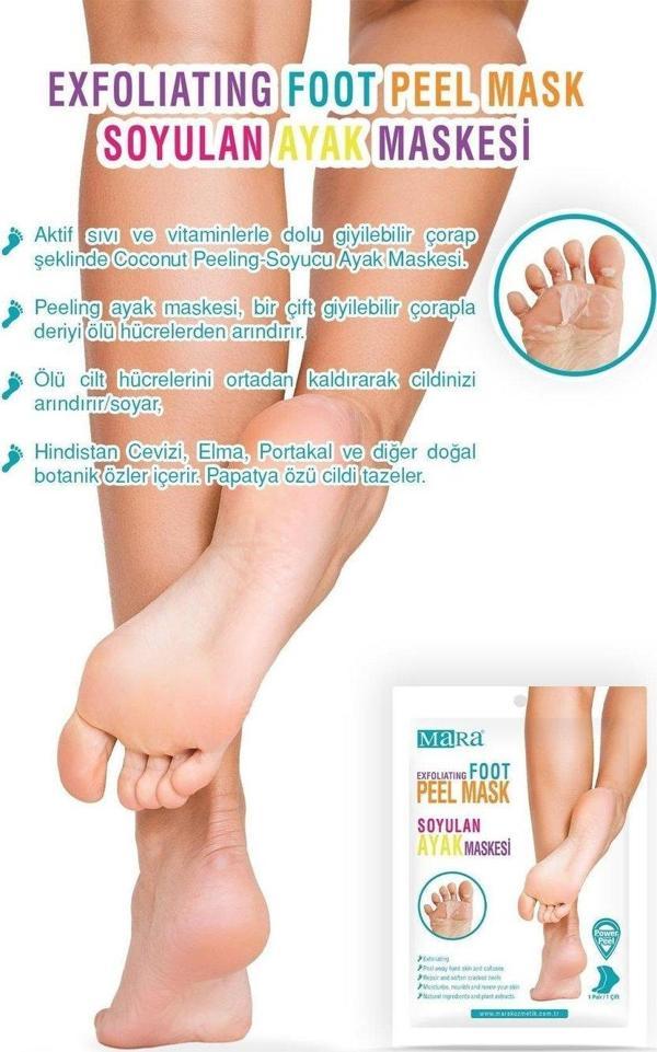 Mara Exfoliating Foot Peel Mask Soyulan Ayak Maskesi - Image 1