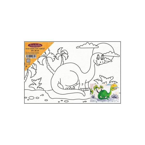 DKT051 desenli tuval kompozit boyama 20x30 cm - Image 1