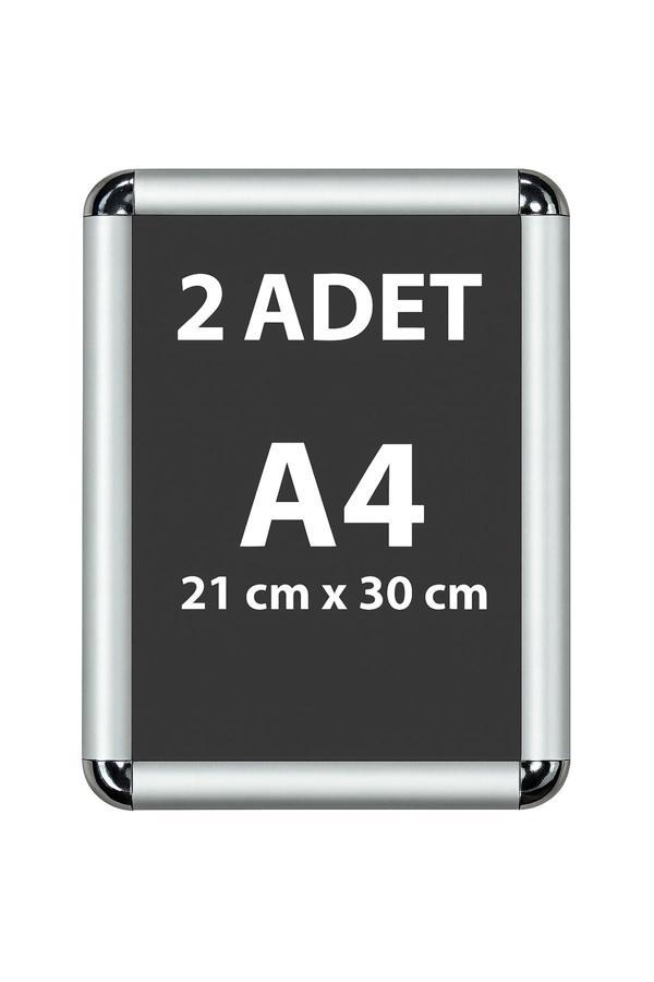 2 Adet A4 Eko Seri Çerçeve Rondo Köşe Aç Kapa Açılır Kapanır - Image 1