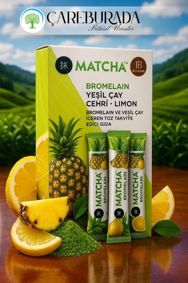 MATCHA YEŞİL ÇAY+CEHRİ+LİMON ANANAS AROMALI - Image 1