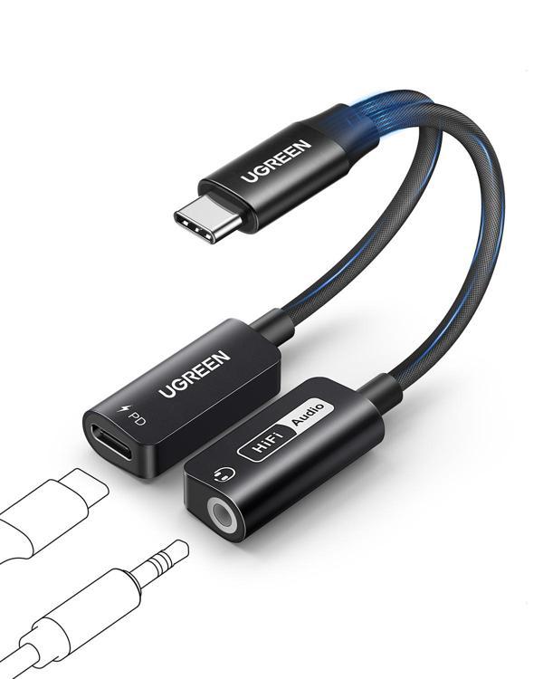 UGREEN Mangetic USB-C to Aux 3.5mm Hi-Res Audio DAC Chip Audio Adaptör, 25837 - Image 1
