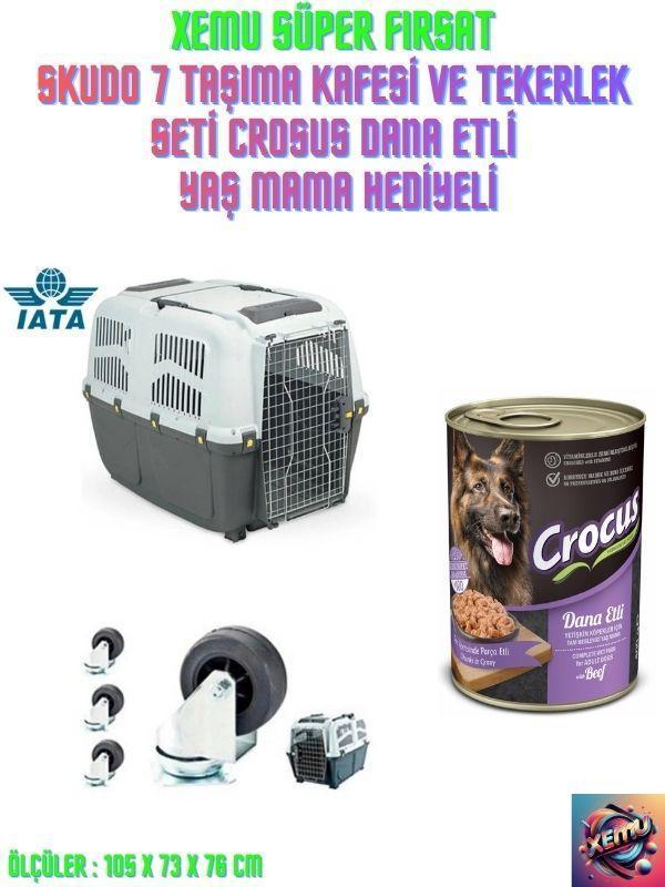 Mps Skudo 7 Taşıma Kafesi Ve Tekerlek Seti Crocus Yaş Mama Hediyeli. - Image 1