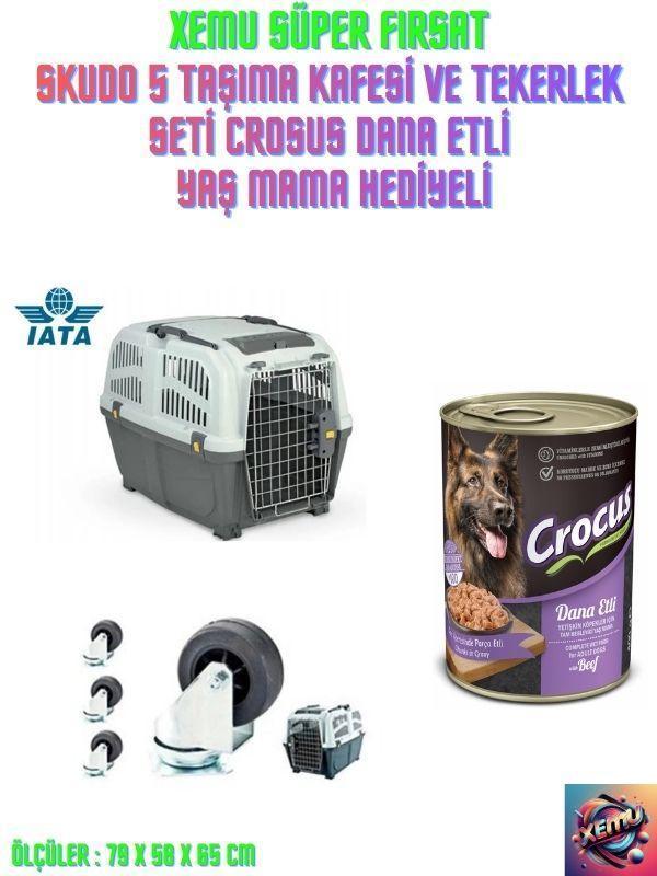 Mps Skudo 5 Taşıma Kafesi Ve Tekerlek Seti Crocus Yaş Mama Hediyeli. - Image 1