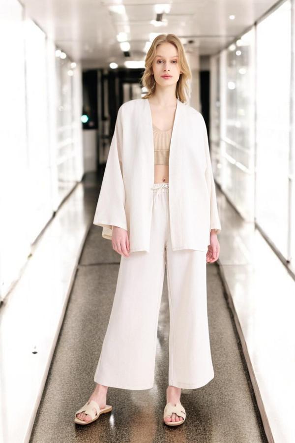 Yazlık Salaş Kimono Keten Takım - Image 1