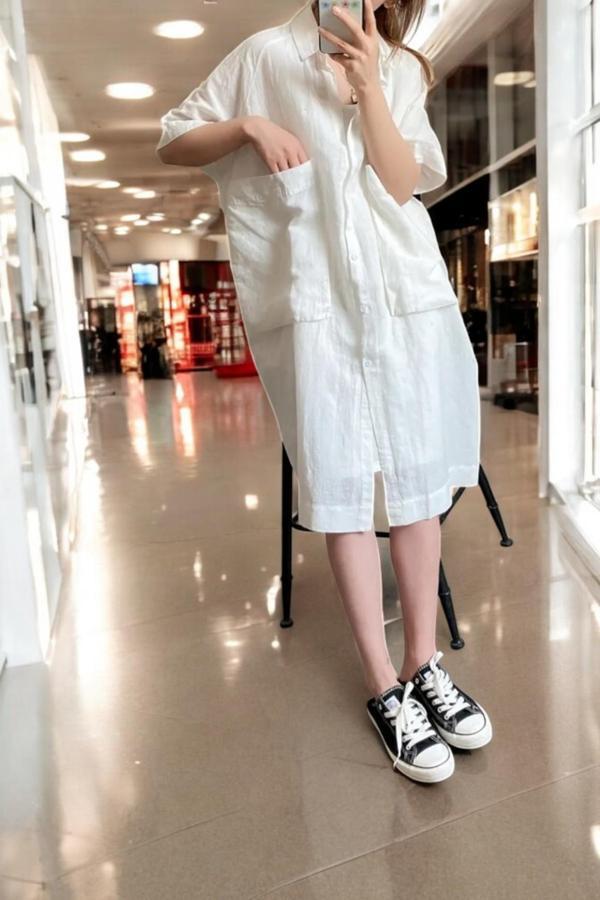 Günlük Cep Detaylı Şık Elbise - Image 1