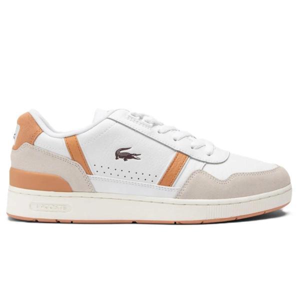 Lacoste T-Clip Leather Mens Sneaker Hakiki Deri Günlük Spor Ayakkabı Beyaz - Image 1