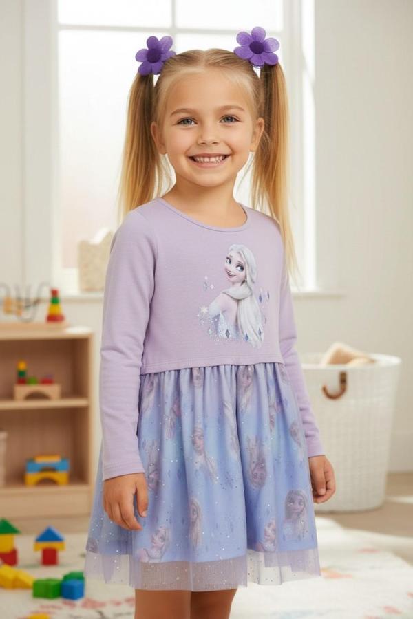 Elsa Kız Çocuk Elbise - Image 1
