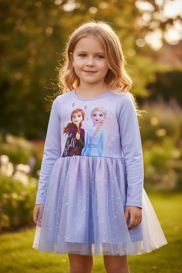 Elsa Kız Çocuk Elbise - Image 1