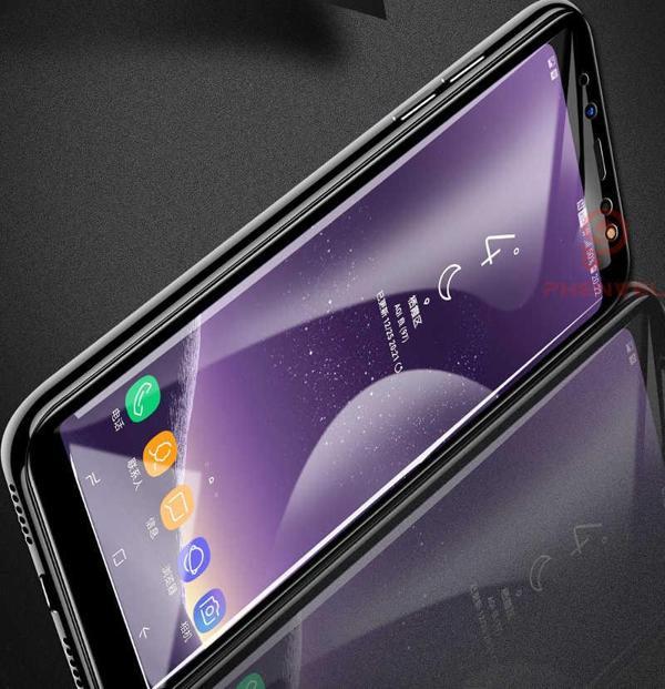Galaxy A8 2018 Zore Kenarları Kırılmaya Dayanıklı Cam Ekran Koruyucu - Image 1