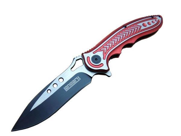 Lanmark RD T60A Kamp Çakı 20 cm - Kırmızı Sap, Otomatik - Image 1