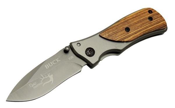 Buck Family X35 Kahverengi Kamp Çakı 15cm- Manuel, Ahşap Sap - Image 1