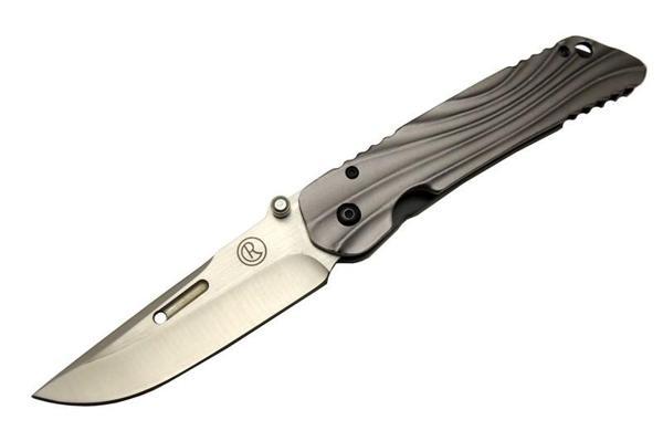Lanmark Umnumzaan T 50 Gri Kamp Çakı 22,5cm - Manuel, Oluklu - Image 1