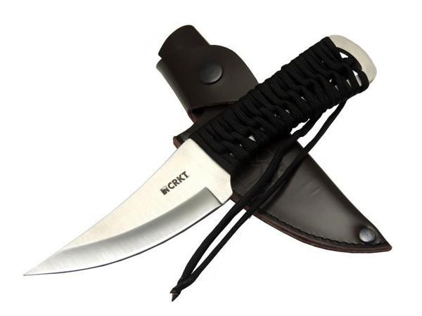 Crkt Scrub Fixed 2712 WY Kamp / Outdoor Bıçak 22,5cm - İpli Sap, Deri Kılıflı - Image 1