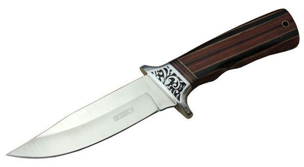 Lanmark A058-1 Kamp Bıçağı 26,5 cm - Ahşap Sap, Kılıflı - Image 1