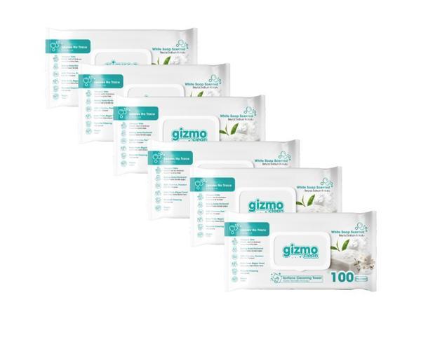 Gizmo Clean Yüzey Temizlik Havlusu Beyaz Sabun Kokulu 6 Paket 600 Yaprak - Image 1