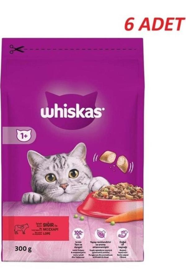 Whiskas Biftekli Havuçlu Kuru Kedi Maması 300 Gr*6 Adet - Image 1