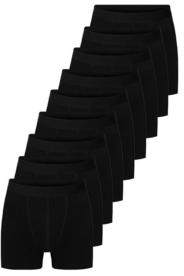 Deean Siyah Erkek 9'Lu Paket Pamuklu Boxer - Image 1