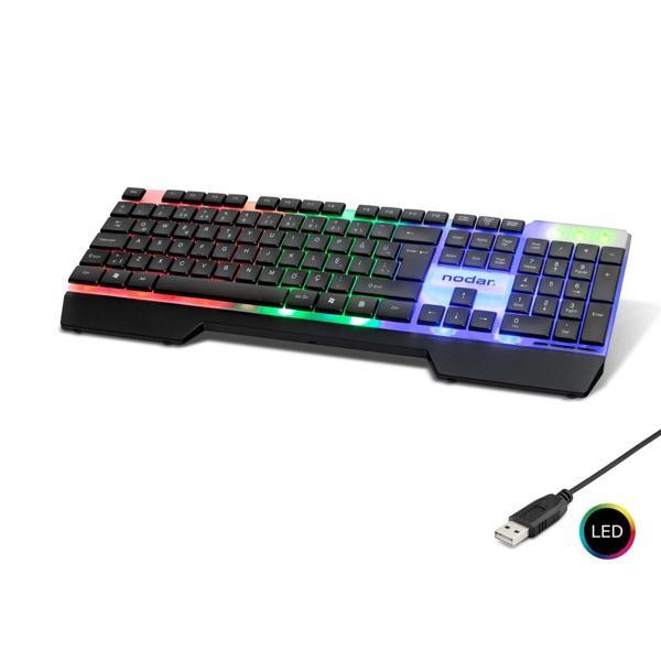 Kablolu Oyuncu Klavye Slım Led Q Siyah ND868 - Image 1