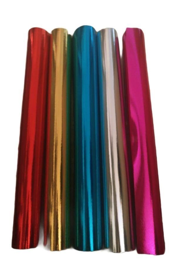 Kika Metalik Aynalı Fon Kartonu. 50X70 Ebat. 230 Gr. 5 Adet. Görseldeki 5 Ana Renk. - Image 1