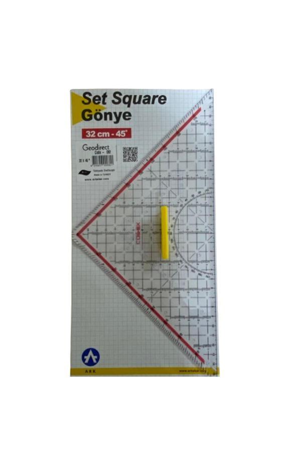 Kampüs Kırtasiyem Geoder Cetvel Çok Fonksiyonlu Üçgen Cetvel 32 Cm 082 - Image 1