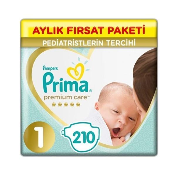 Prima Bebek Bezi Premium Care Ekonomik Paket 1 Beden 210 lu - Image 1