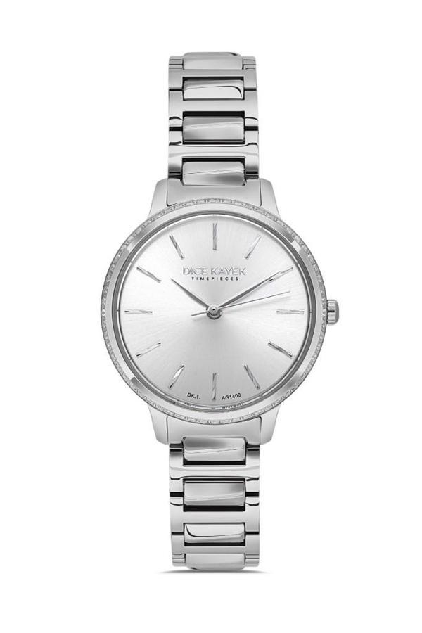 Dice Kayek DK.1.AG1400.01 Çelik Kasa Çelik Kordon 5 Atm Suya Dayanıklı Metalik Renk Kadın Kol Saati - Image 1