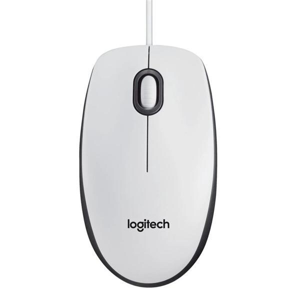 Logitech 910-003360 B100 Beyaz Kablolu Mouse - Image 1