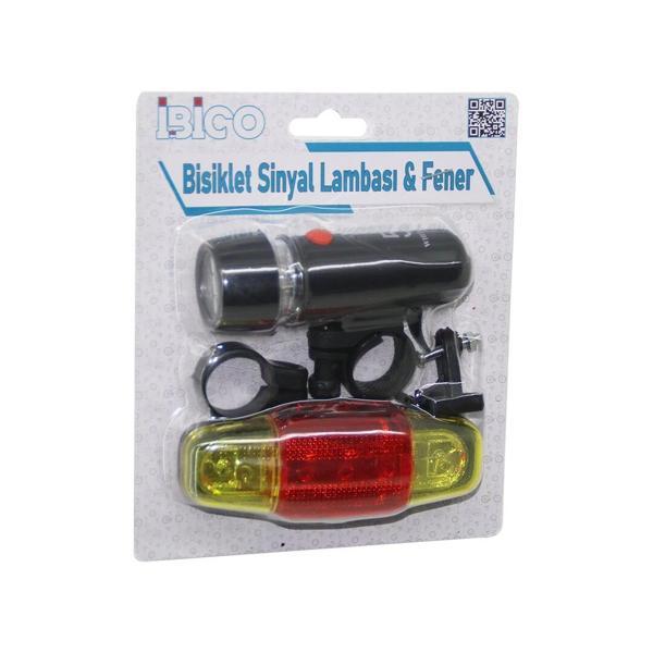 2İN1 BİSİKLET FENERİ SİNYALLİ LAMBA PİLLİ (5365) - Image 1