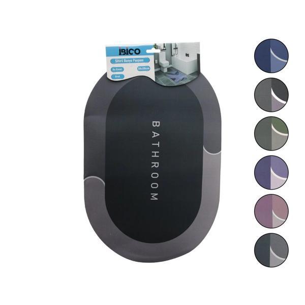 OVAL - MAT RENKLER   38X58CM   SU EMİCİ - SİHİRLİ  BANYO PASPASI  ELASTİK (5365) - Image 1