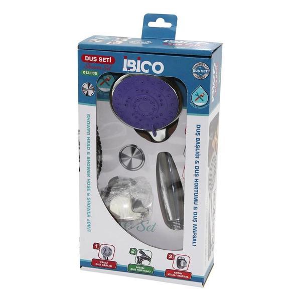 KUTULU AMBALAJ 3İN1 DUŞ SETİ  FONKSİYONLU KROM DUŞ BAŞLIK - METAL DUŞ HORTUM - MAFSAL=ASKI VİDALI (5 - Image 1