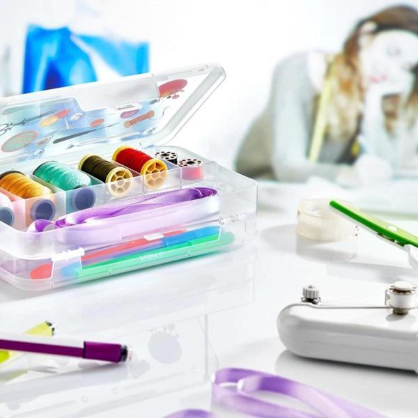 Çift Taraflı Bölmeli Hobi Dikiş Kutusu Ardunio Malzeme Kutusu (5365) - Image 1