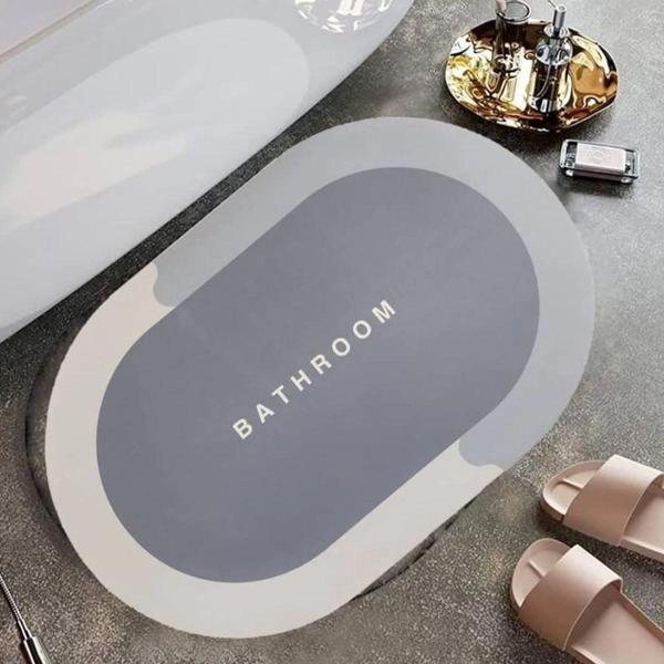 Sihirli Süper Su Emici Kaymaz Tabanlı Oval Paspas 40*60 cm (5365) - Image 1