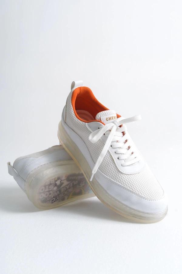 CH181 - RRT İpekyol  Erkek Ayakkabı BEYAZ - TURUNCU - Image 1