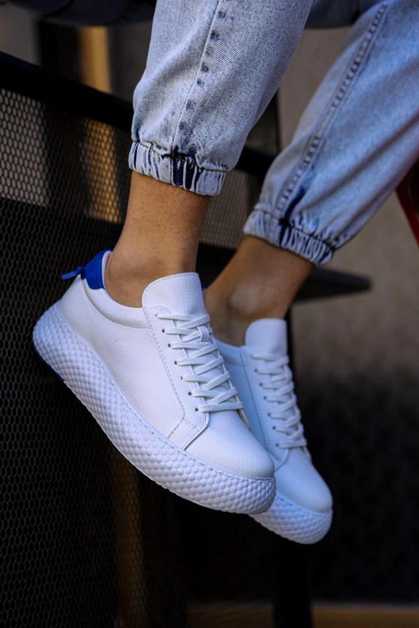 CH107 - CBT Felibord Erkek Ayakkabı BEYAZ / SAX MAVI - Image 1